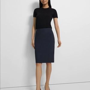 Theory Navy Pencil Skirt NWT